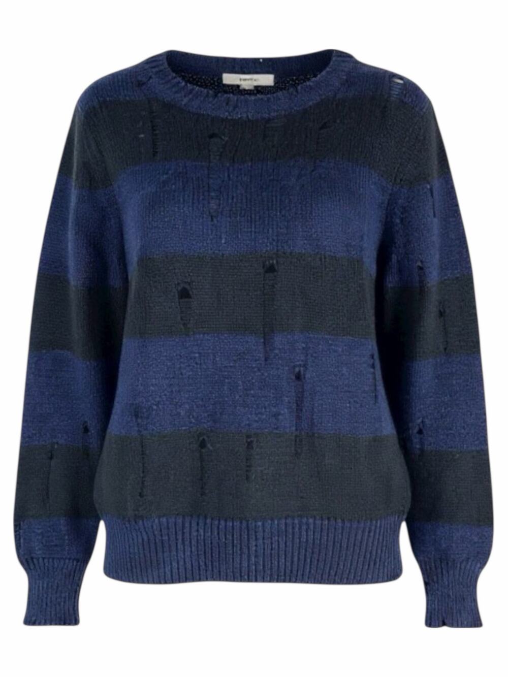 IRO Jeans Stys Distress Alpaca Blend Sweater Blue Black Size M